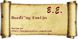 Buzásy Evelin névjegykártya